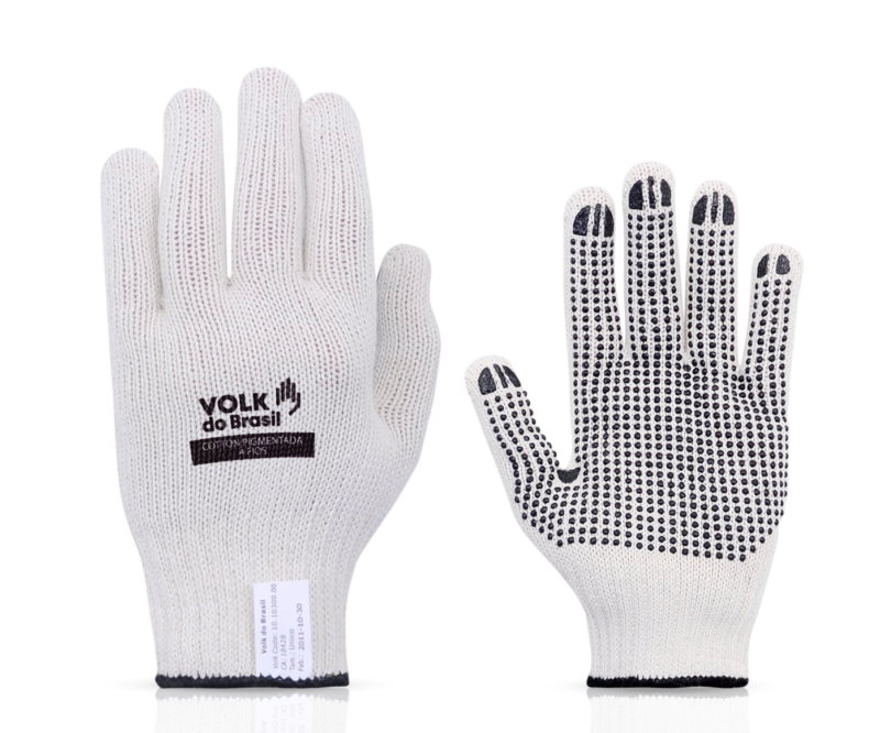 LUVA DE MALHA NATURAL COTTON PIGMENTADA VOLK CA-30521 - Imagem 3